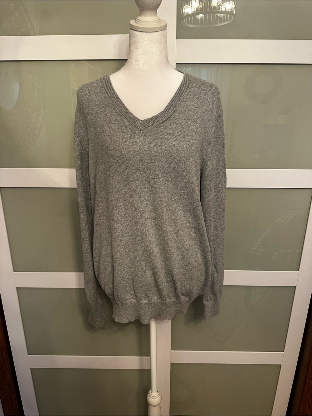 L.L. Bean Women's V-Neck Sweater - Light Gray
